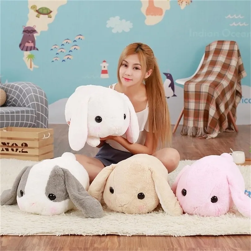 40cm Big Long Ears Rabbit Plush Animals Toys Stuffed Bunny Rabbit Soft Toys Baby Kids Sleep Toys Birthday Christmas Gifts LJ201126