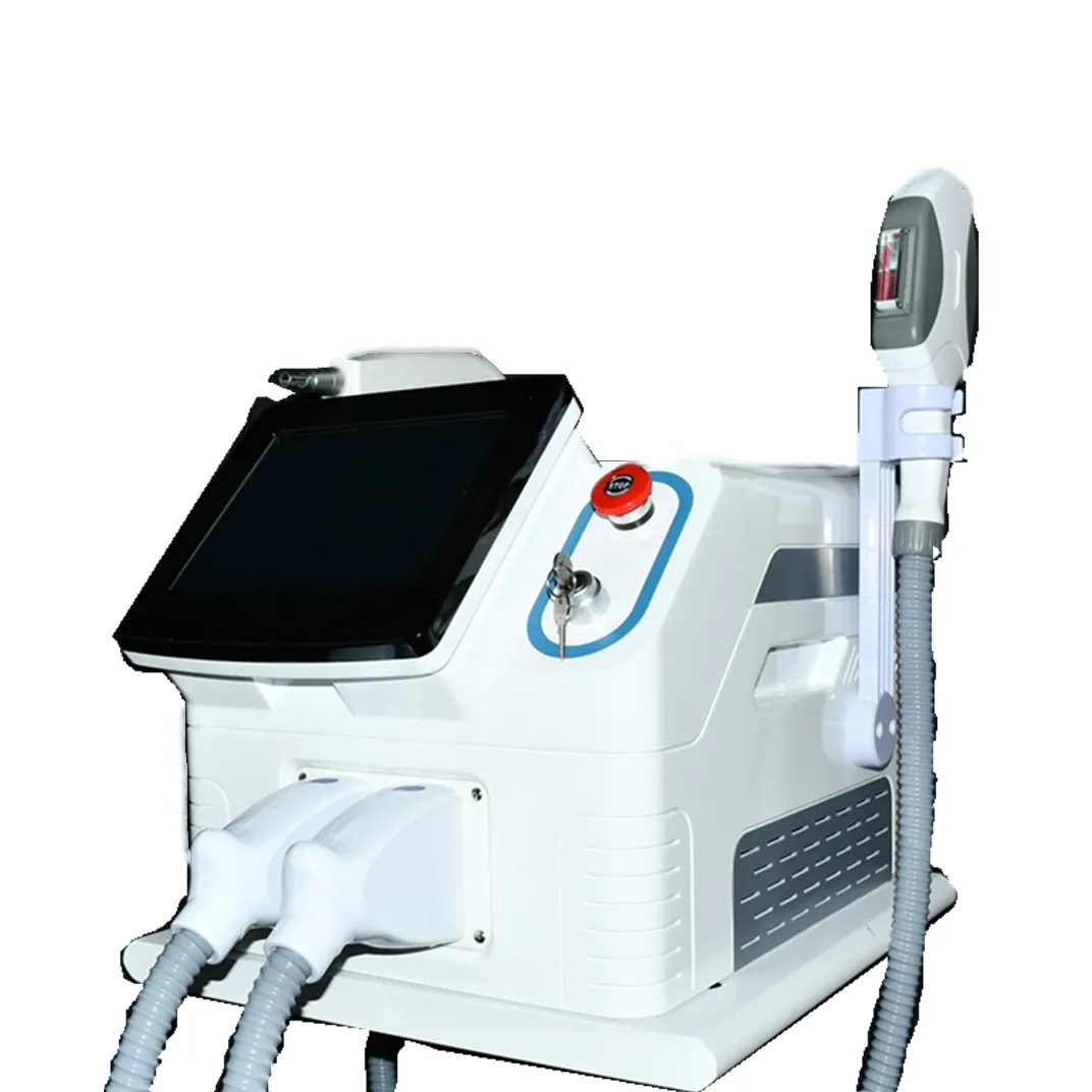 Wysokiej jakości maszyna laserowa 2 na 1 profesjonalny sprzęt kosmetyczny ipl opt usuwanie włosów i yag laser tatuaż