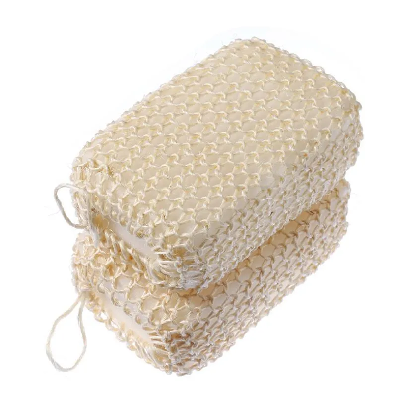 Natural Bath Sisal Sponge Exfoliating Shower Sponge Remove the Dead Skin for Home Hotel Bathroom 14*10cm LX2889