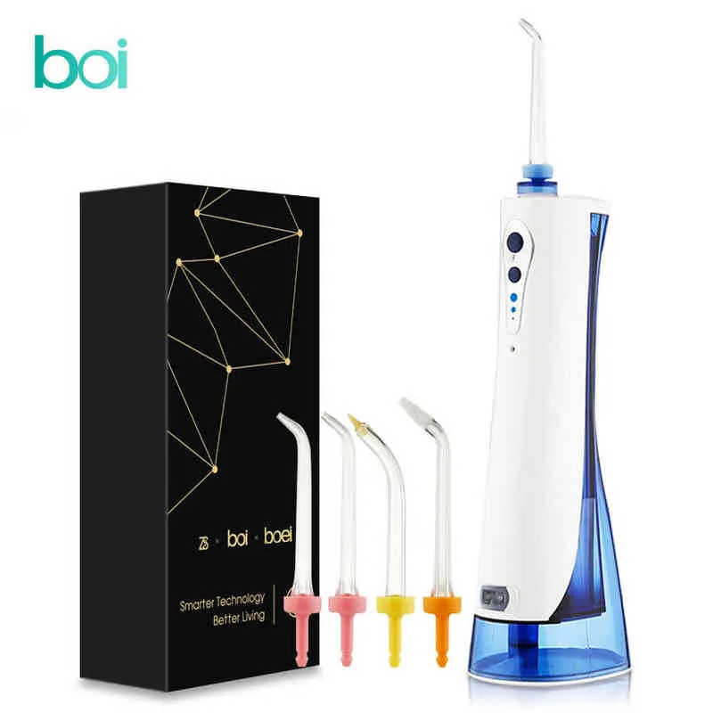 BOI 180ML Tanque de água Branqueamento portátil USB Recarregável Pulse Branqueamento dental dentes mais limpos para chuveiro oral elétrico falso 220511