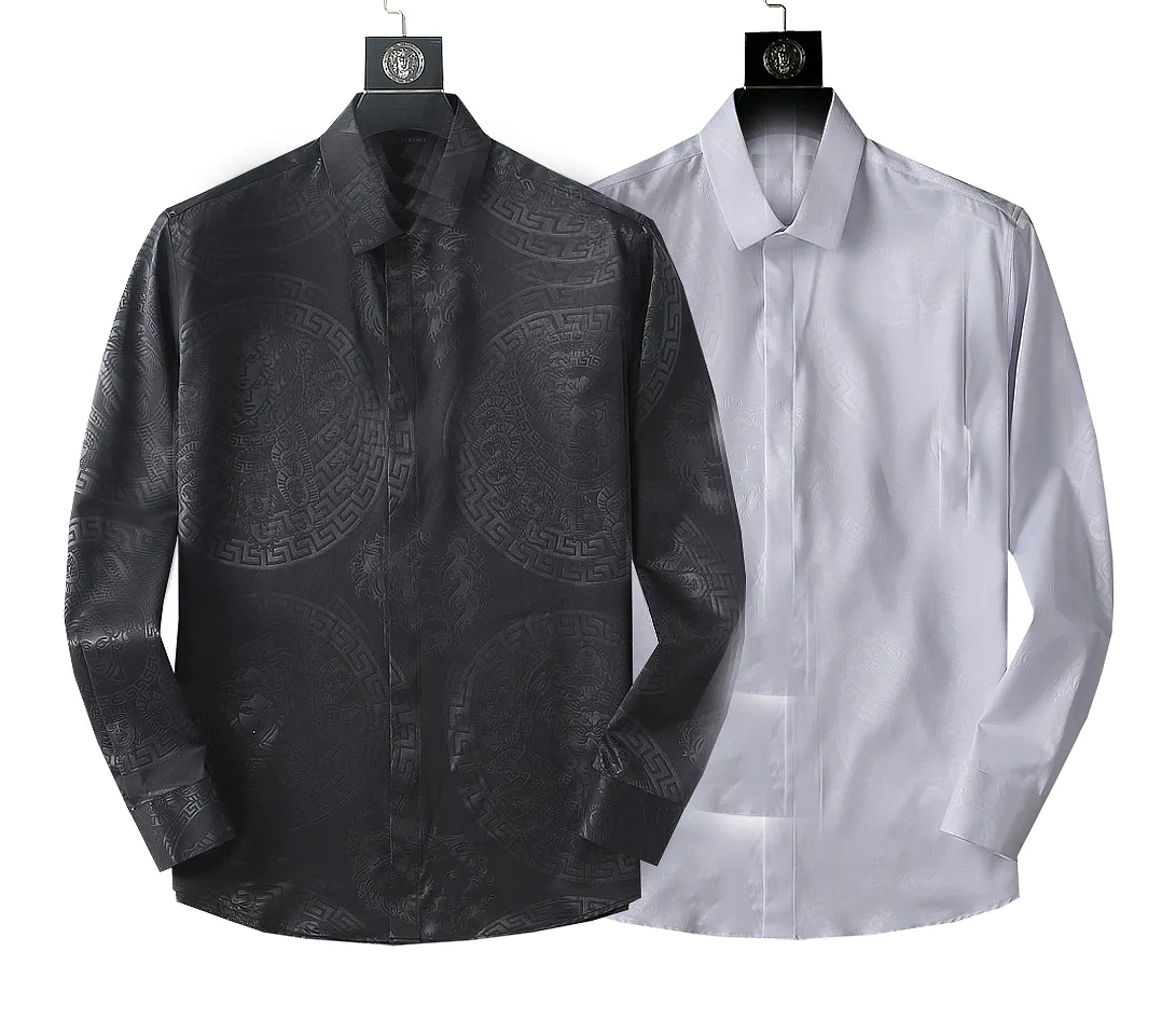 Designers Hommes Chemises Habillées Mode Affaires Casual Classique Chemise À Manches Longues Marques Hommes Printemps Slim Fit Chemises Vêtements Styliste Vêtements De Luxe