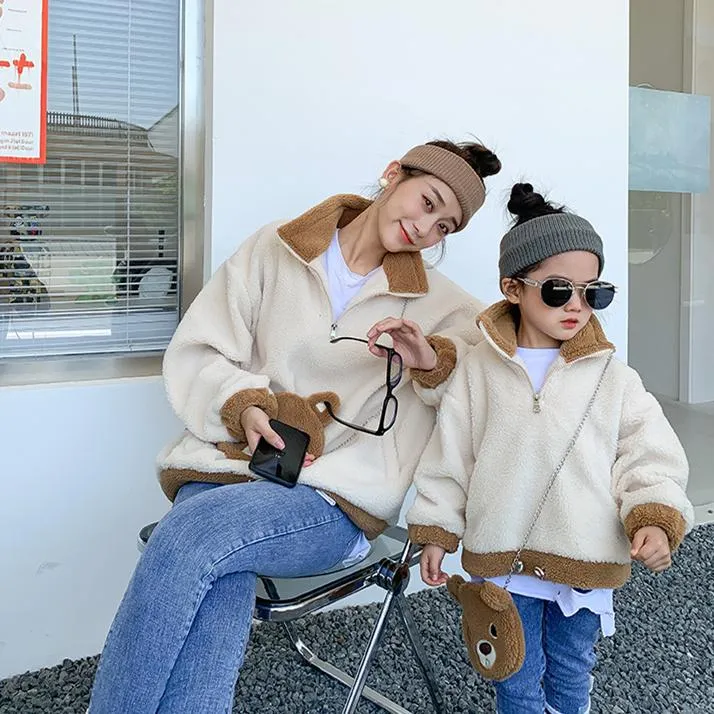 Winter Matching Outfits For Mom And Daughter: Jacket, Coat, And Flannel  Over Hoodie For Kids And Parents From Originality11, $8.55