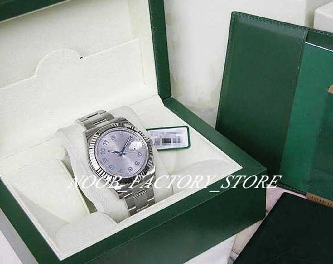 Watches Factory Sales Automatic Movement 40mm Mens SS/18K White Gold Grey Arabic Model #116334 Armswatch With Original Box Super Luminous