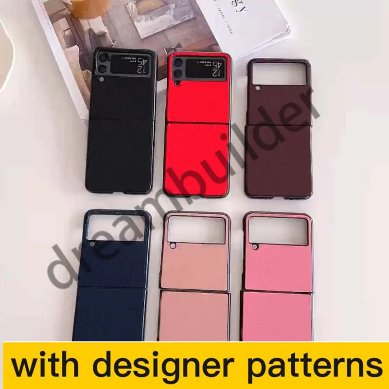 طي الشاشة القابلة للطي حالات الهاتف المحمول لـ Samsung Z Flop 3 2 Z Flod 1 2 3 Huawei Matex2 P50 Pocket Magic v Moto Razr Find N Case Leather Cover مع Box Ergheq