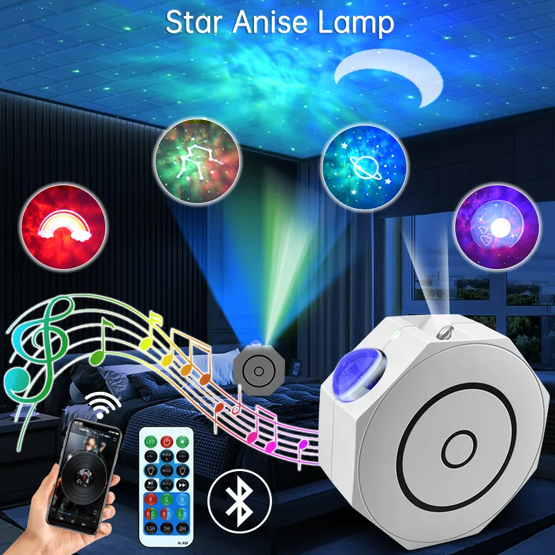 Sky Lite Led Laser Star Projector Galaxy Lighting Nebula Lampa för spelrum Hem Teater Bedroom Night Light eller humör Ambiance