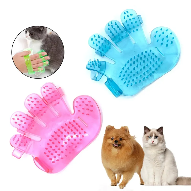 Pet Dog Chat Bath Brush Grooming Massage Glove Accessoires