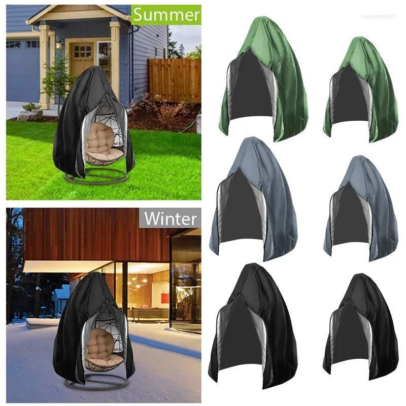 Housses de chaise Couverture de patio imperméable Protecteur de poussière de balançoire d'oeuf avec fermeture à glissière Chaises suspendues extérieures Pluie