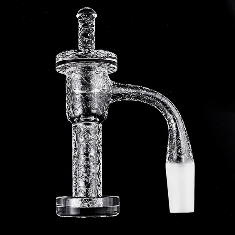 Zandstralen Volledige Las Afgeschuinde Rand Rook Terp Slurper Quartz Banger Nagels Met Kap En Pijler Pak Voor Glazen Waterpijpen