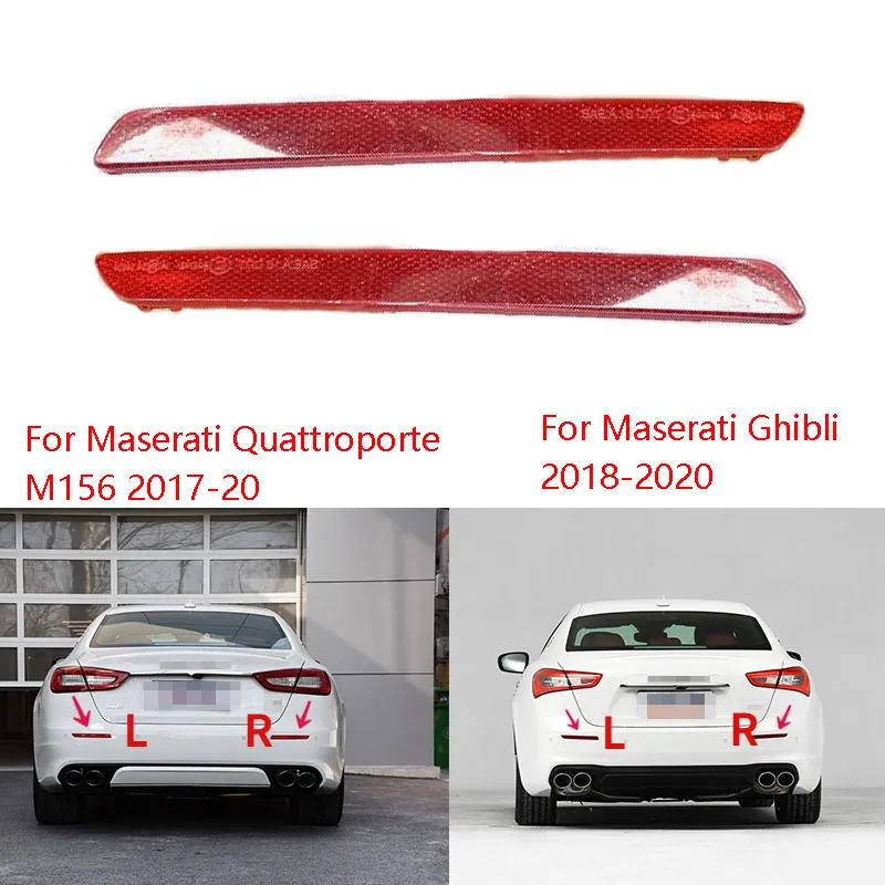 Genuine Car Rear Bumper Fog light Warning Marker Lights Reflector For Maserati Quattroporte M156 2017-20 Ghibli 2018-2020