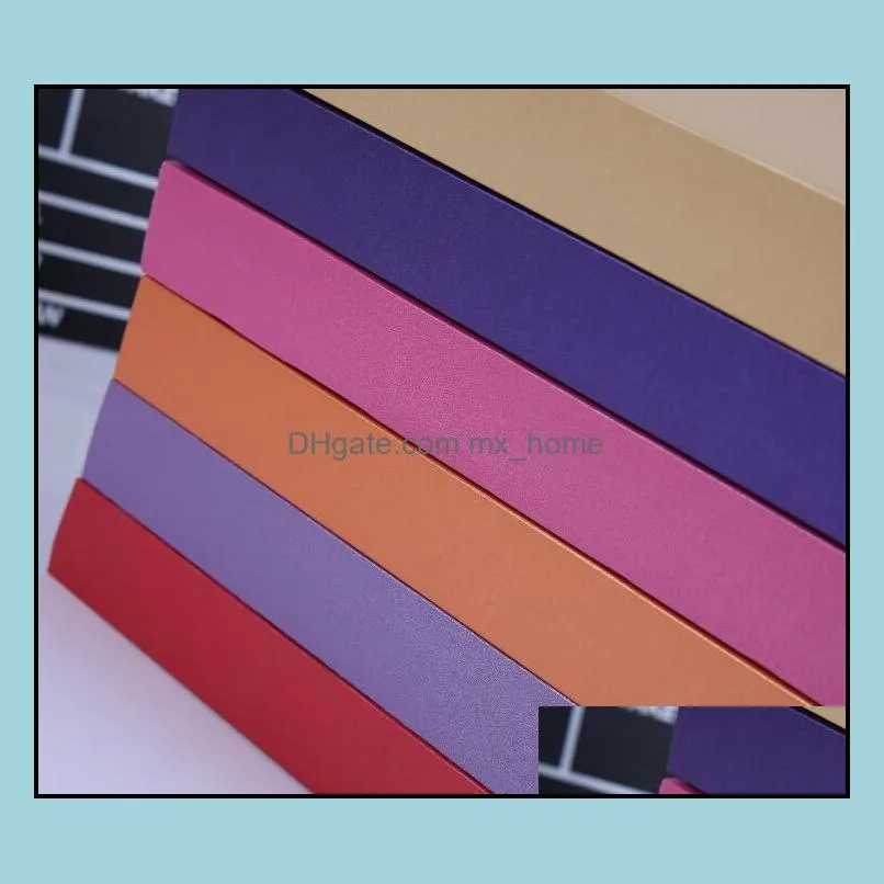 100pcs 26x17.5x3.5cm large gift box cosmetic bottle scarf clothing packaging color paper box with ribbon underwear packing box sn743