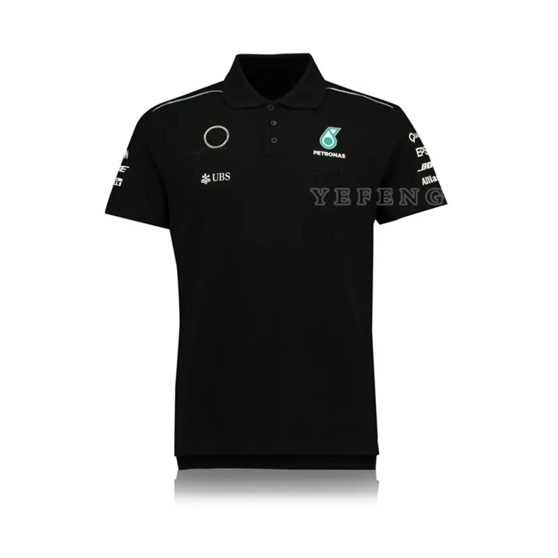 BlackWhite T-shirt Petronas Motorsprot Racing Team Short-Sleeved Customized Summer Cycling Suit Lapel POLO Shirt 220620
