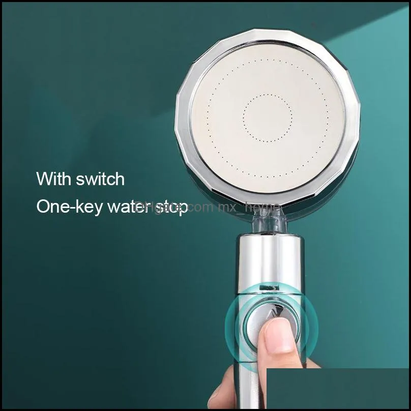 Pressurized Bathroom Shower Multicolor High Pressure Propeller Fan Showers Nozzle Hotel Household Goods WH0044