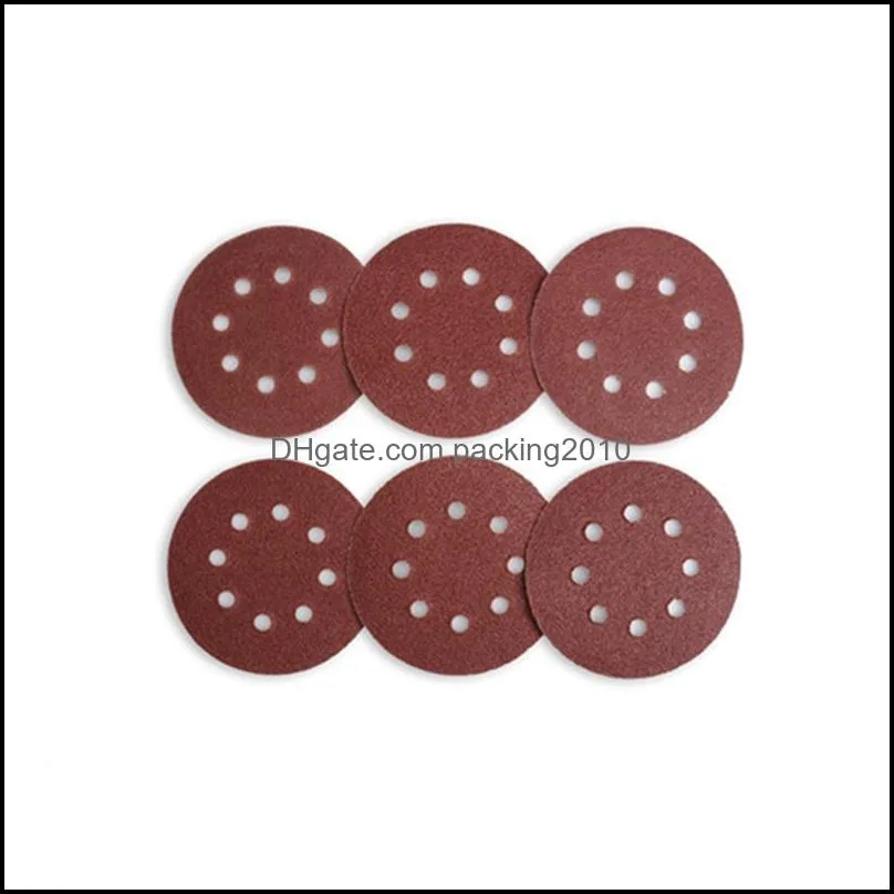 5 inch 8 hole sanding discs sandpaper sanding pads abrasive tools 40 60 80 100 120 180 240 320 400 600 800 1000 1200 1500 2000 3000