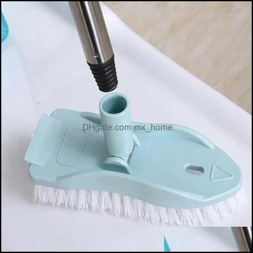 Adjustable Bathroom Wall Floors Cleaning Scrub Long Handle Brush For Bathtub Tile VJ-Drop1