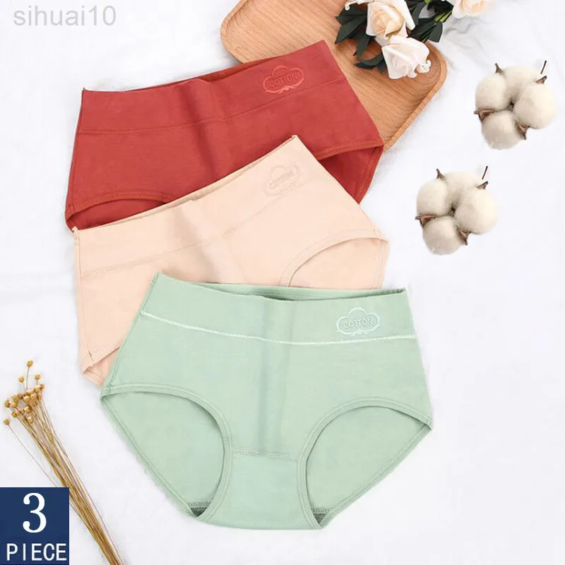 Strings Thong Woman Roupa Destina Mulheres 3 PCs/Conjunto Mulheres Briefas Roupa Resia Briefes Sem Fundamentos Para Mulheres Cotton Briefs Antibacterianos Underpanties L220801