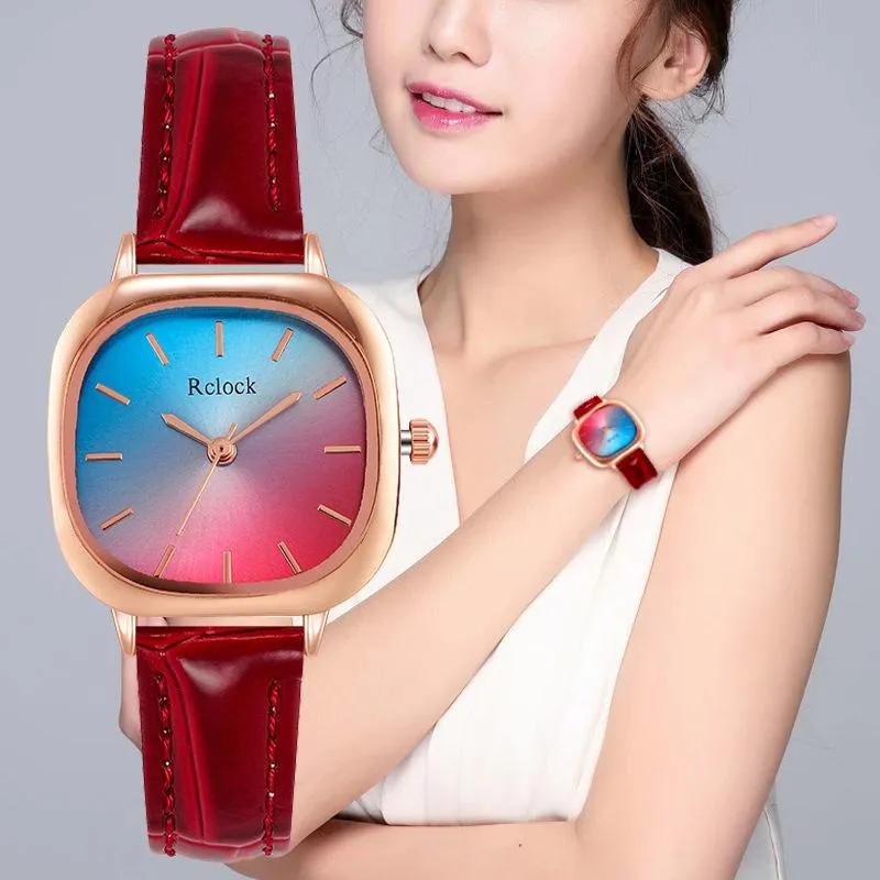 손목 시계 시계를위한 시계 2022 EST 디자인 패션 캐주얼 가죽 벨트 시계 간단한 작은 다이얼 쿼츠 시계 드레스 선물