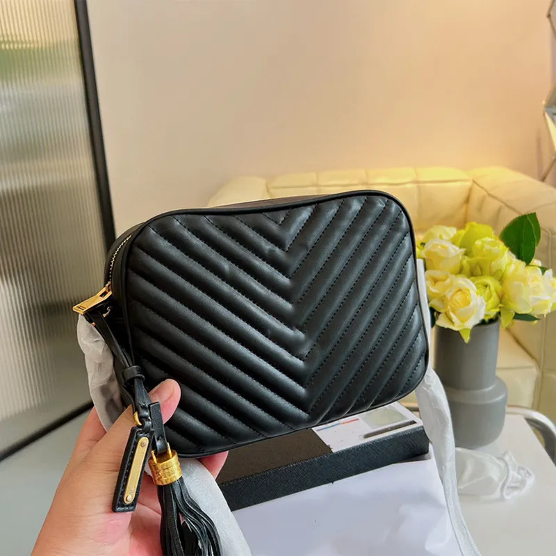 Women's Chain Suitcase Messenger Bags Women Vintage Fringe Designer Camera Bags Crossbody Luxury Shoulder Bag High Quality Gold Hardware