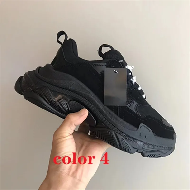 メンズトリプルSクリアソールスニーカーレザービンテージパパ