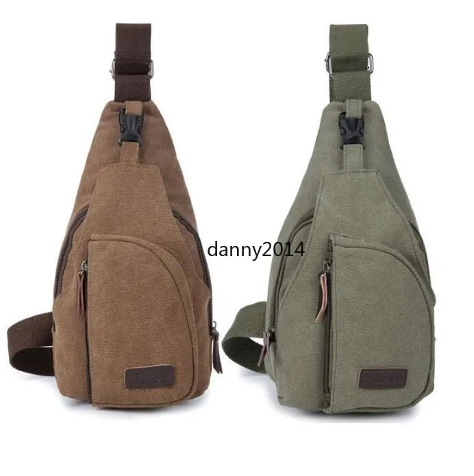 Portable mini outdoor hiking cycling chest bag hunting tactical bags men women vintage sport crossbody bags camping travel canvas packs