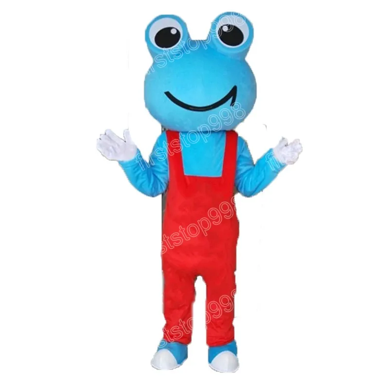 Halloween Lovely Frog Mascot Costume de alta qualidade Cartoon Tema Personagem Adultos Tamanho do Natal Publicidade ao ar livre Terno