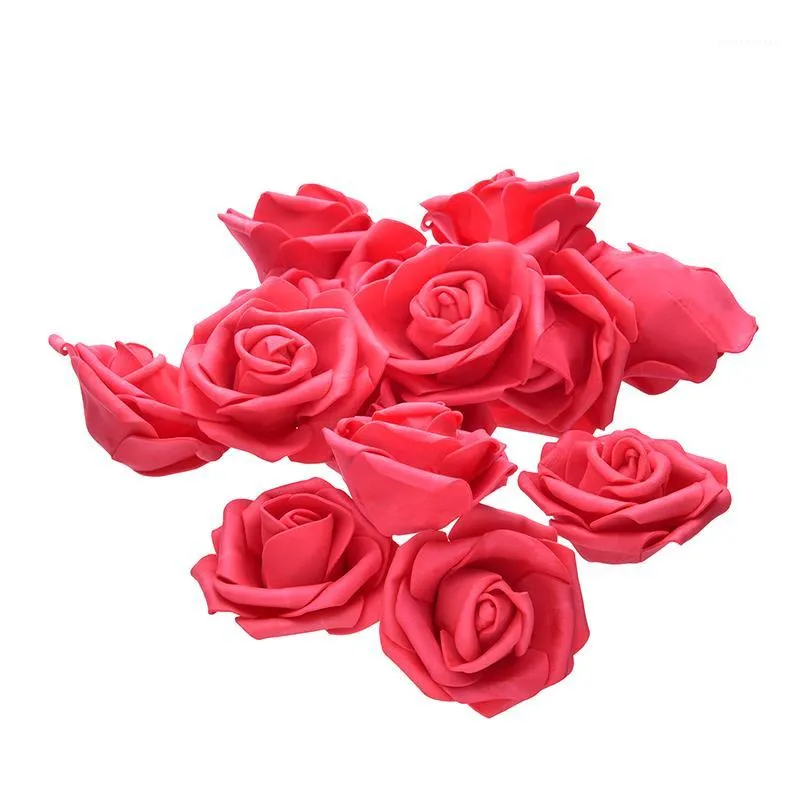 50Pcs Lot 7cm PE Foam Rose Artificial Flower Heads For DIY Wreaths Wedding Event Decoration Home Garden Decorative Supplies