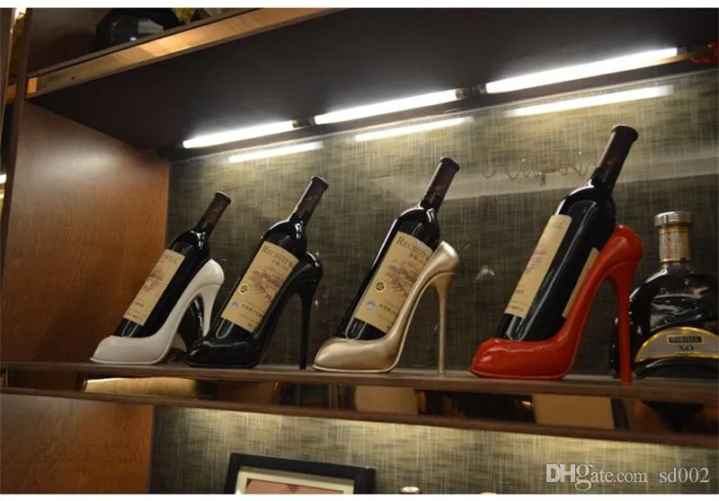 Red Wines Bar Tools Rack Creative High Heel Shoes Wine Bottle Holder Wedding Party Decoration 22 9yh Z R