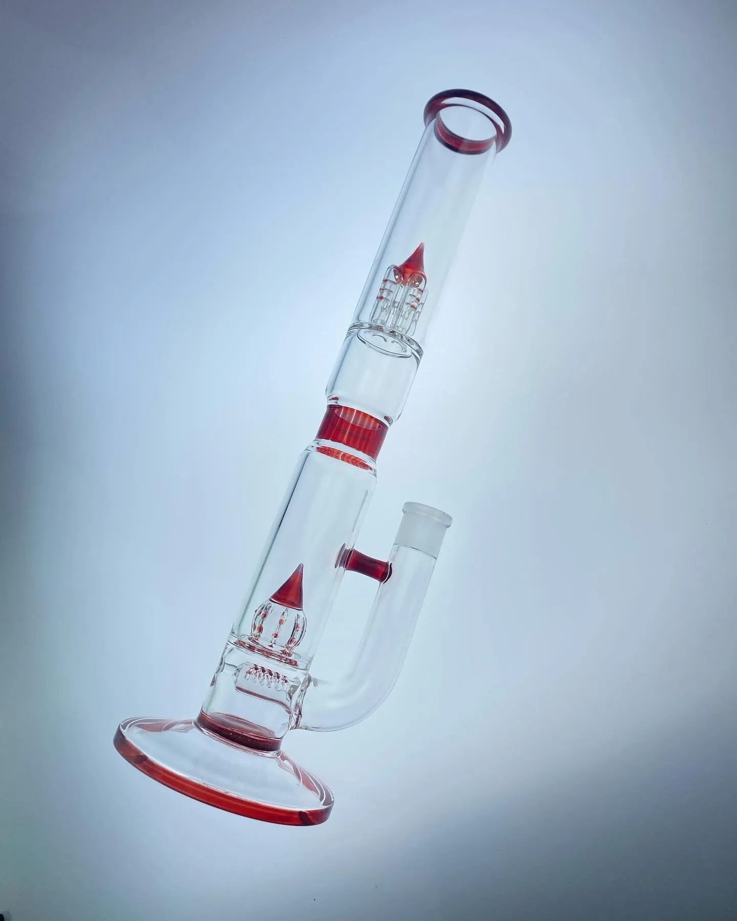 Hookahs bong 16 inch 18 mm rood