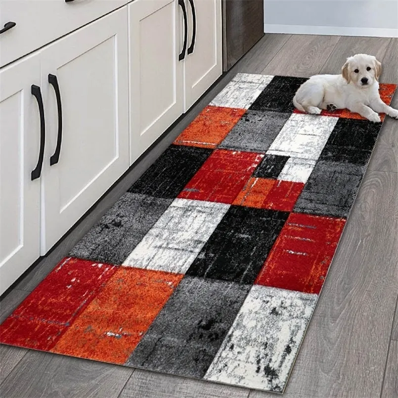 Kitchen Carpet Geometric Patterns Printed home Entrance Doormat Floor Mats Carpets for Living Room Bathroom Mat Rugs 220812