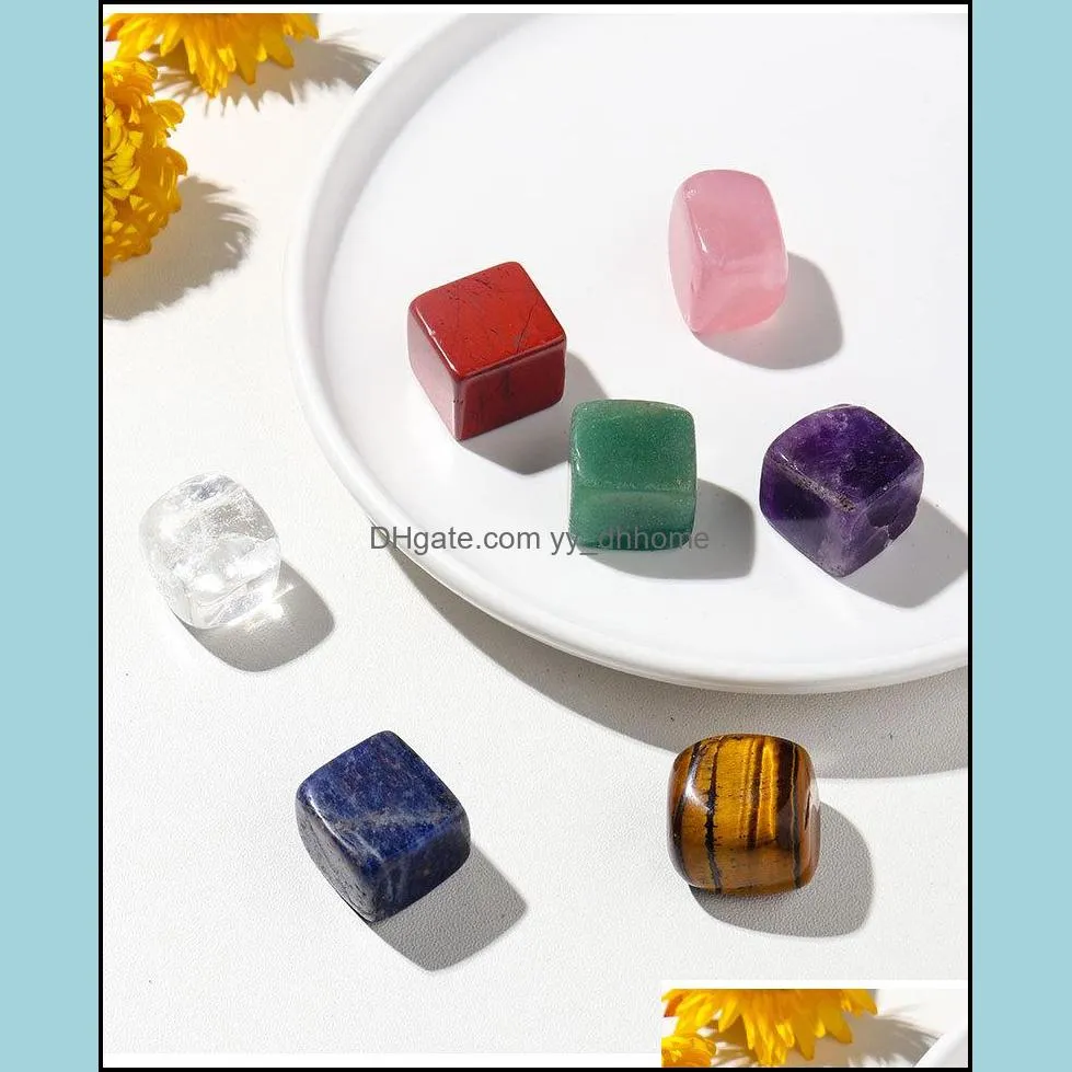 natural crystal 1.5-2cm square stone ornaments quartz healing crystals energy reiki gem craft hand pieces living room decoration