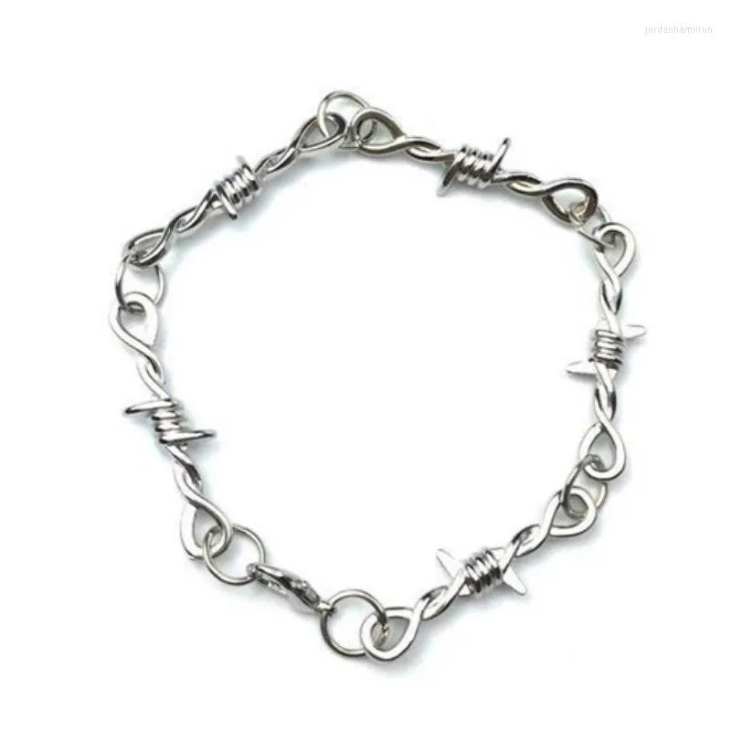 Link Chain 2022 Punk Wire Brambles Iron Unisex Choker Bracelet Women Men Hip-hop Gothic Barbed Little Thorns Boy Gifts