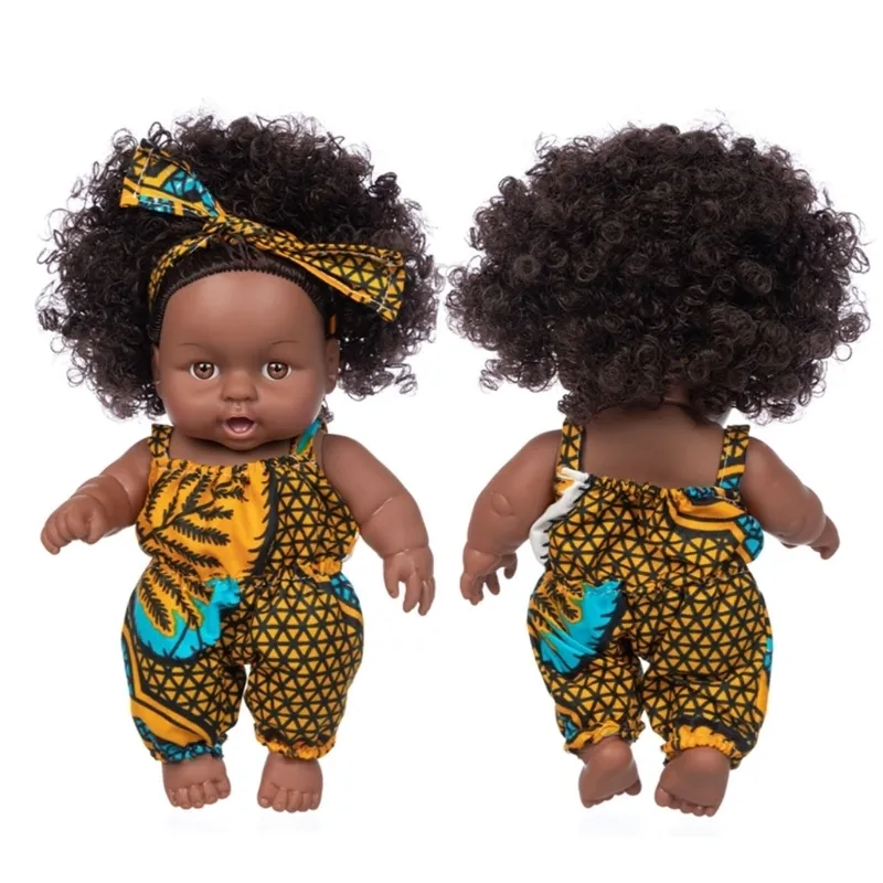 Realistic African Black Baby Doll With Brown Black Eye And Soft Skin Cute Cartoon Toy For Boys And Girls Perfect Child Gift 220826 From Bai09 23.42 DHgate.Com