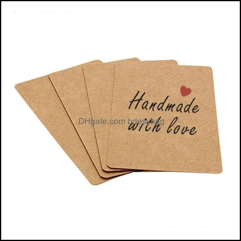 greeting cards lber 100pcs blank kraft paper business word card with white cardboard message