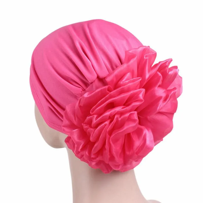 Gorro Feio/crânio Caps Mulheres Muslim Flower Turban Hat hap