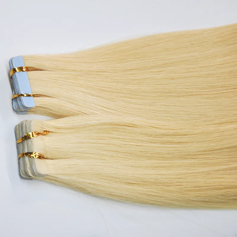 Hotsale menschliches Haar dicke Haut Schuss nahtloses unsichtbares Band Remy Hair 100g natürliche Farbe 20 22 24 Zoll