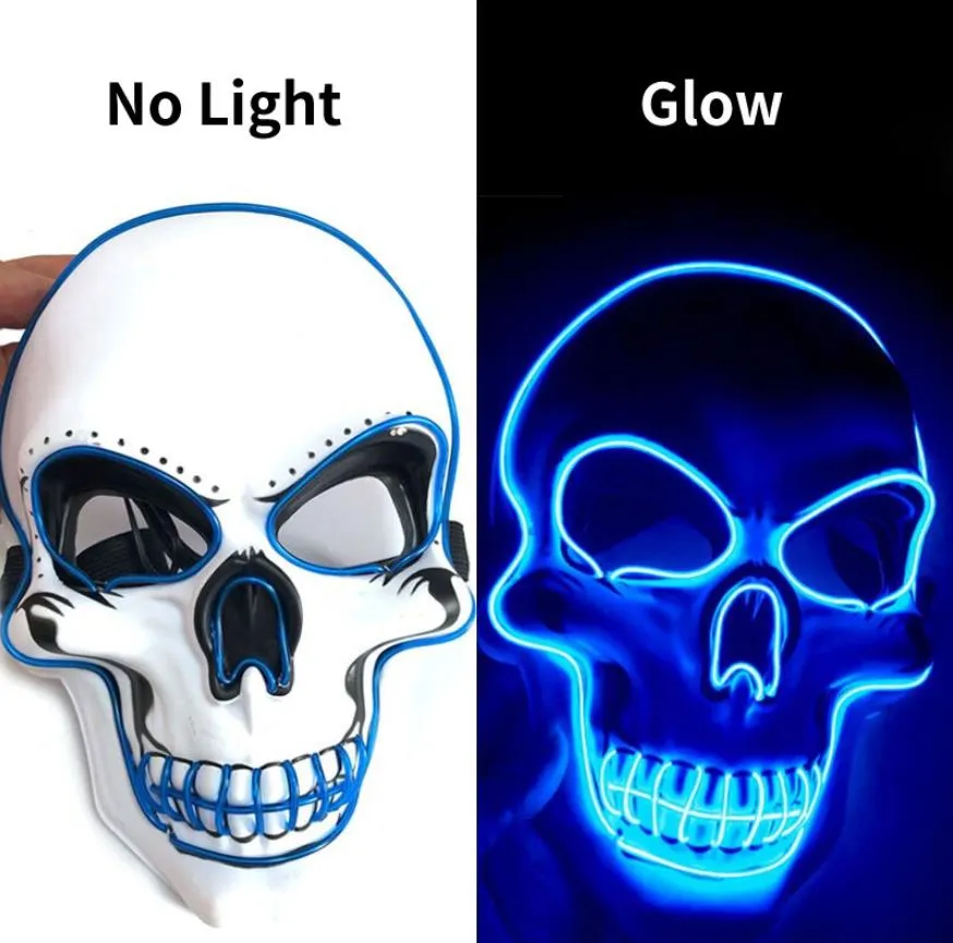 LED ライトアップ スカル マスク ハロウィン 怖いフルフェイス マスク