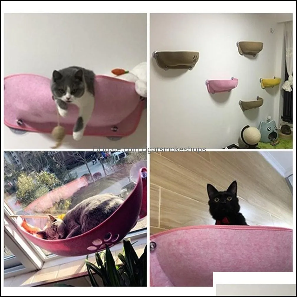 Hanging Pet Cat Hammock Bed Basket Sunny Wall Window Mount Beds Suction Cup Comfortable Perch Shelf Seat Beds for Cats Dogs Rest House