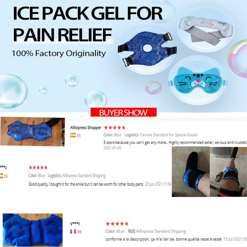 Bolsa de hielo de tobillo para lesiones reutilizable, terapia de compresión  fría y caliente, paquete de hielo para pies con 2 paquetes de gel frío