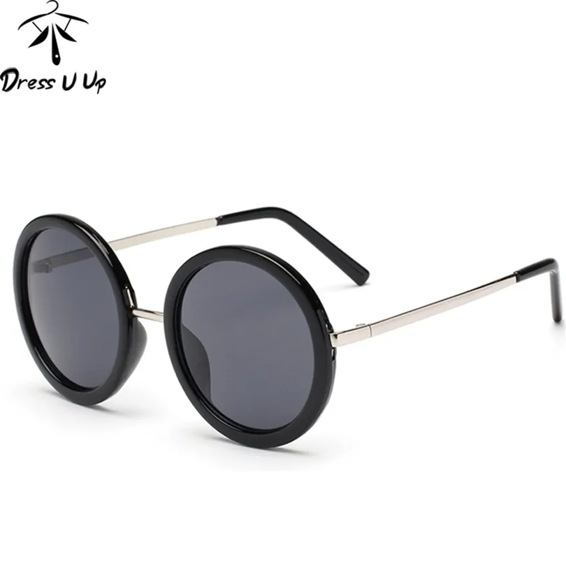 Dressuup Retro Round Sunglasse 브랜드 디자이너 빈티지 Sun Glasse Coating de Sol Gafas Lunette de Soleil 220514