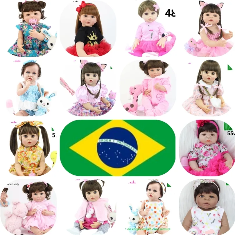 Baby Reborn Dolls Lifelike Soft Silicone 40cm, 48cm, 55 cm, 60 cm Princess Toddler Bebe Girl en Boy Born Toys 220505