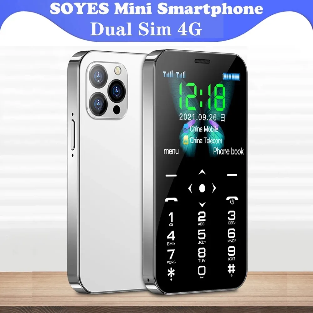 Разблокированные Соес D13 Студент Сотовый телефон Мини 4G LTE Dual  SIM-карты Тип-С 900 мАч светодиодный свет SOS Super Fashion Small Mini Card  детей ...