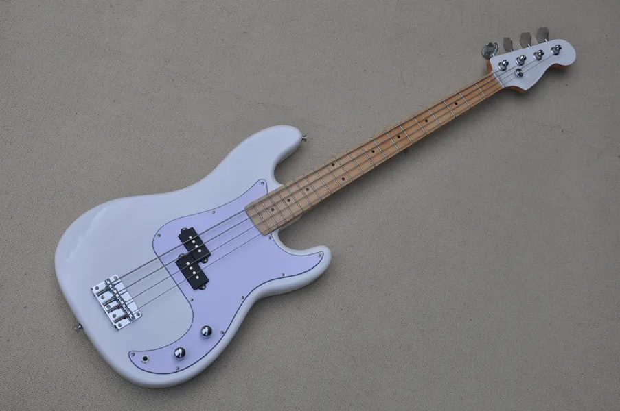 Different Color 4 Strings P Electric Bass Guitar with Maple Fingerboard,Can be customized