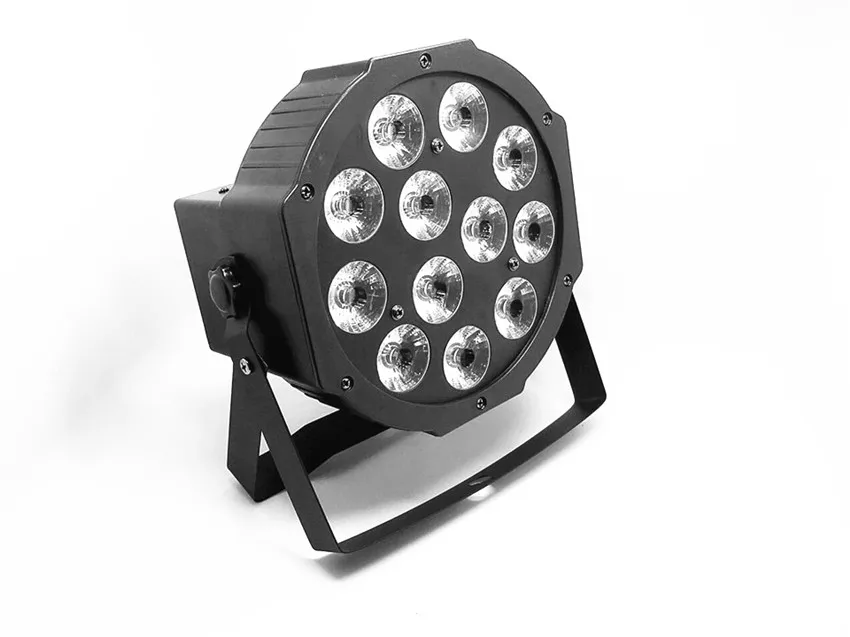 Cree RGBW 12x12 W 4in1 LED PLAT Slimpar Quad Luce Led Wash Luz de la Etapa DJ DMX Luce della Lampada 4/8 canais