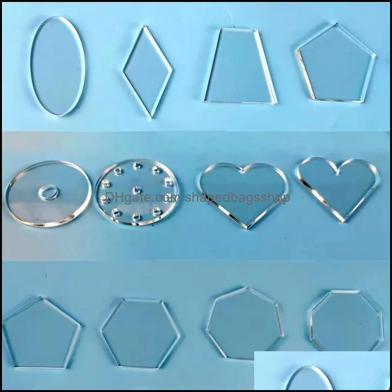 Greeting Cards 20pcs Clear Acrylic Hexagon Blank Place Laser Cut Sheet Plain Tiles Wedding Decoration For Table Numbers Guest Name