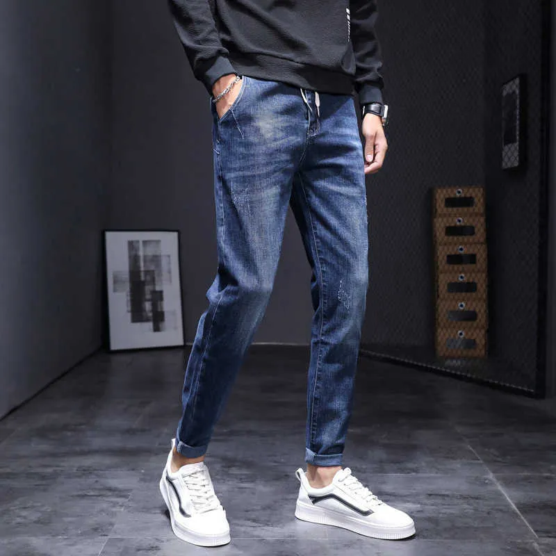 まとめ売り 22春と秋のニュージーンズメンズ韓国スリムフィット弾性レギンス青少年トレンドハンサムなメンズパンツ オブジェの通販 Vtech Computer Com