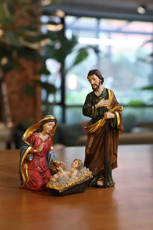 キリスト降誕 木製インテリア オブジェ 楽天市場】クリスマス飾り オーナメント キリスト生誕セット