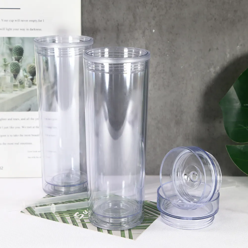 Sea 16oz Skinny Acrylic Tumblers Clear Double Wall... From Hc_network002,  $1.78 | DHgate.Com