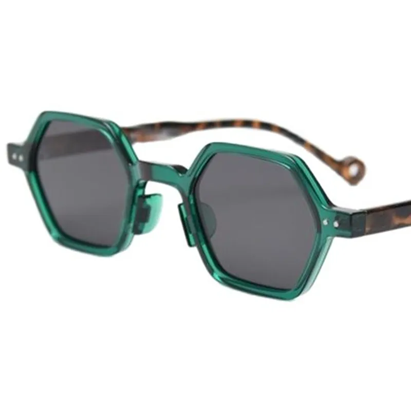 NEUE Polarisierte Sonnenbrille Unisex Retro Sonnenbrille Polygon Adumbral Anti-UV-Brille Street Style Brille Konkave Form Ornamental