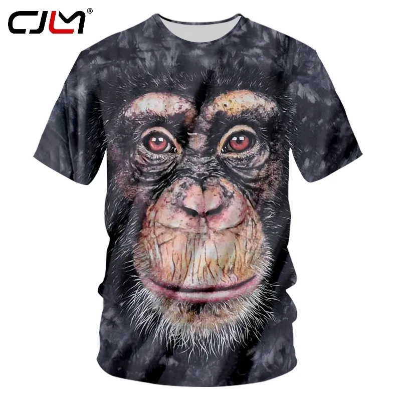 3D roliga tryckta apa tshirt för herr sommartoppar djur tshirt man hiphop streetwear punk kort ärm tee tröjor unisex 220623