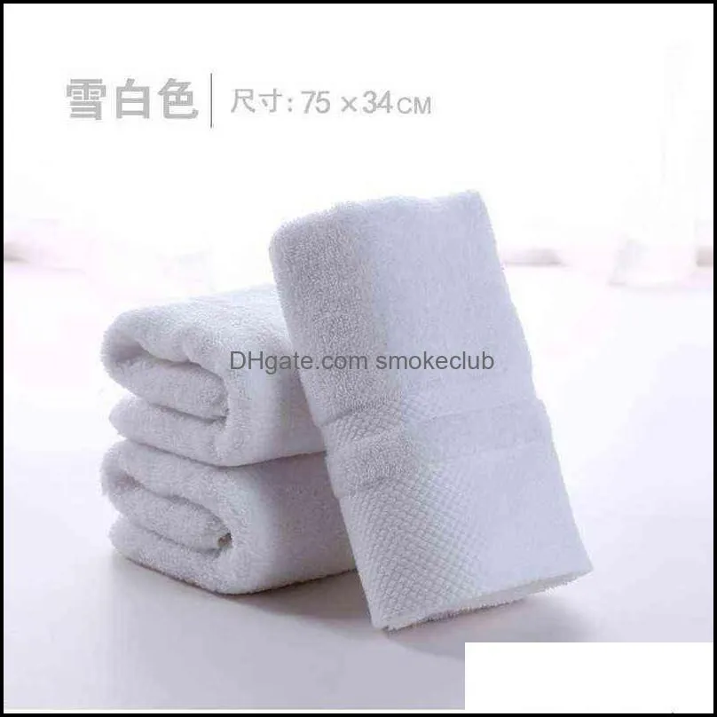 Cotton Towels Soft Cotton Machine Washable Extra Large Bath Towel 34x75cm Luxury Bath Sheet Face Towels Cotton Y220226