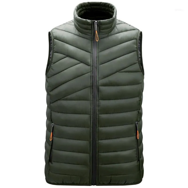 Heren Down Parkas Parklees 2022 Winter Warm Zipper Vesten Men Winddichte waterdichte waterdichte puffer jas Kap vaste plus maat gewatteerde jassen